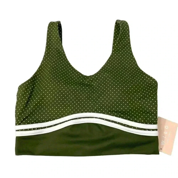 🆕WILO Contour Polka Dot Striped Padded Sports Bra/Top L🆕 - Picture 2 of 10